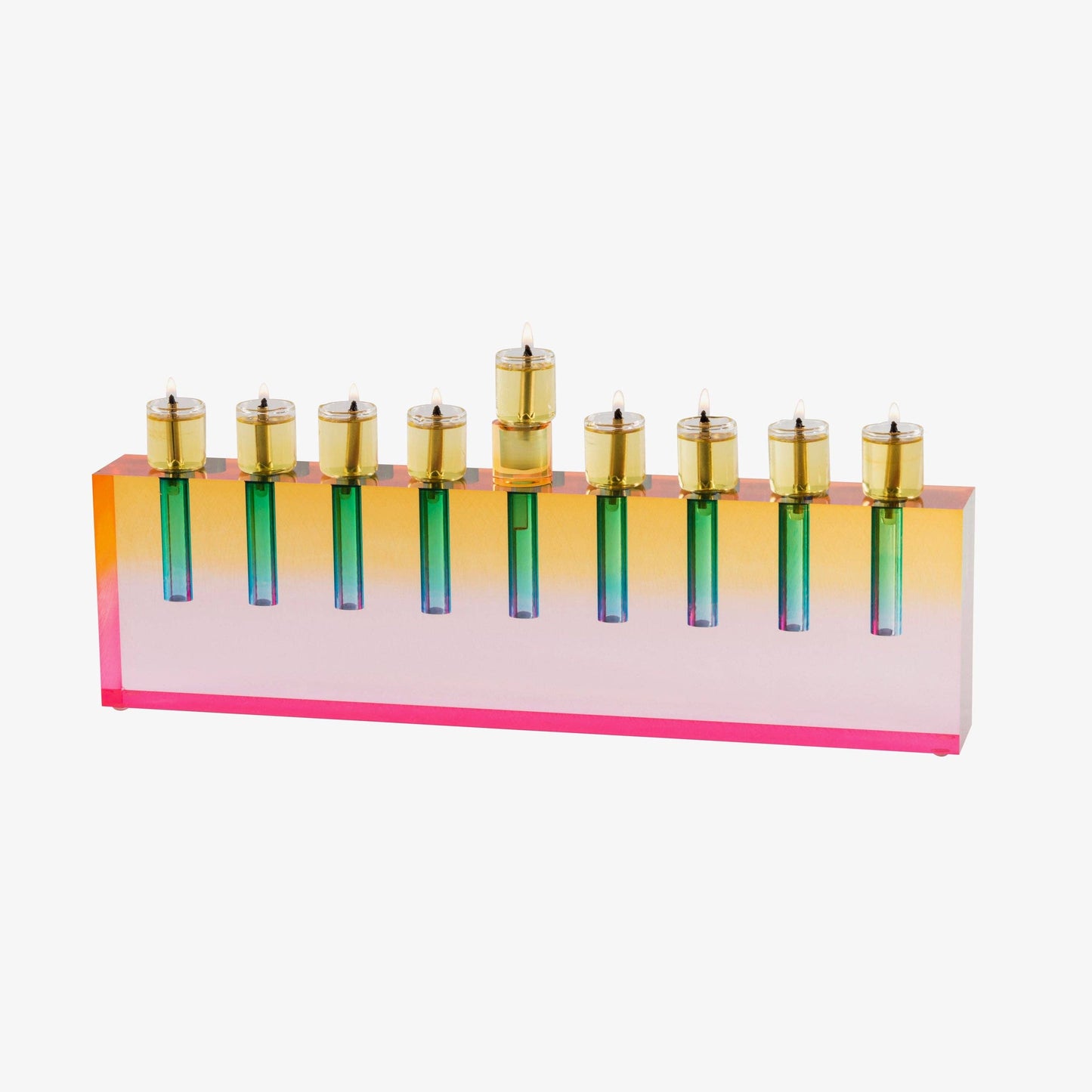 Oil Menorah Multicolor