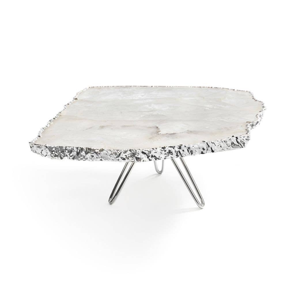 Torta Cake Plate Crystal & Pure Silver: Crystal / Pure Silver