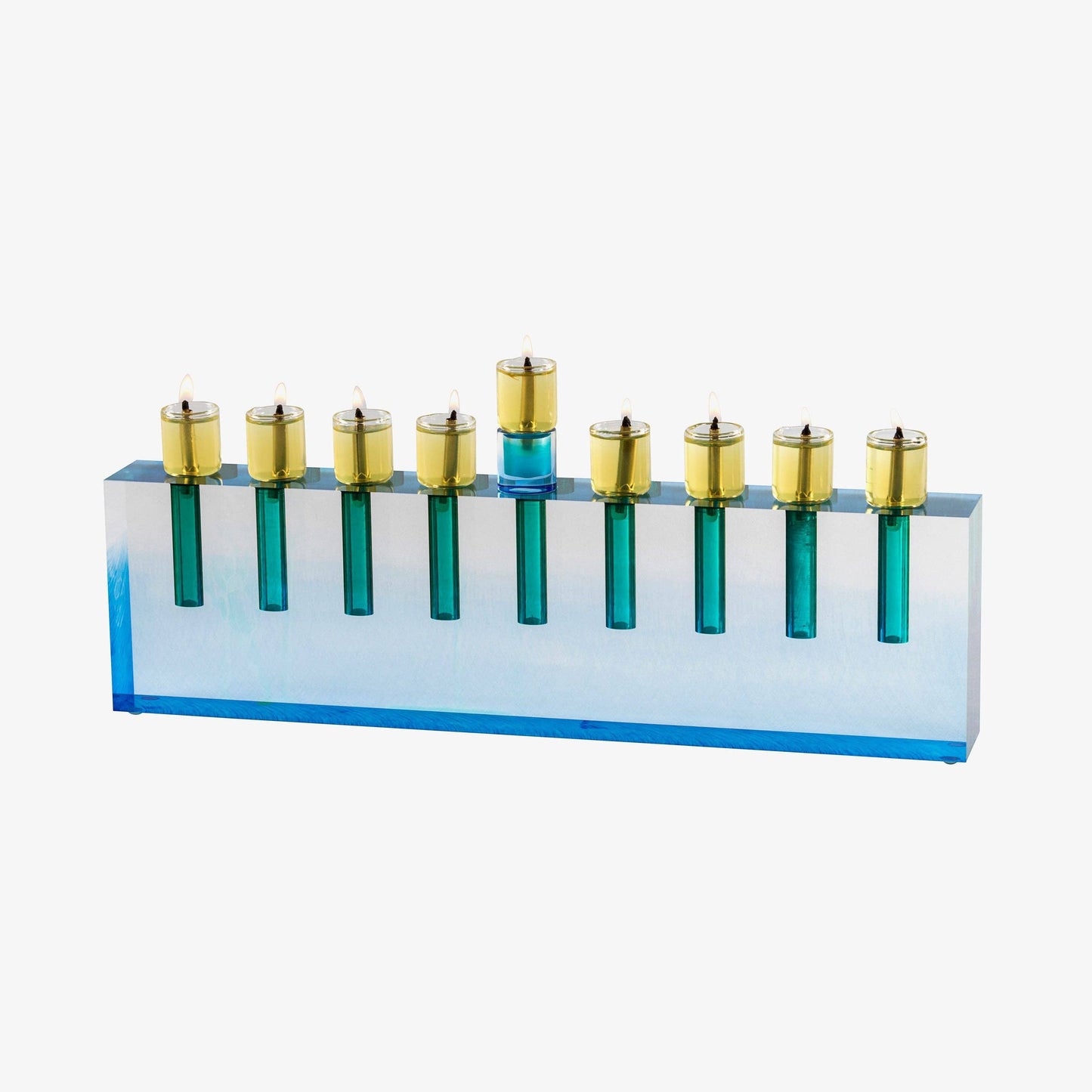 Oil Menorah Blue