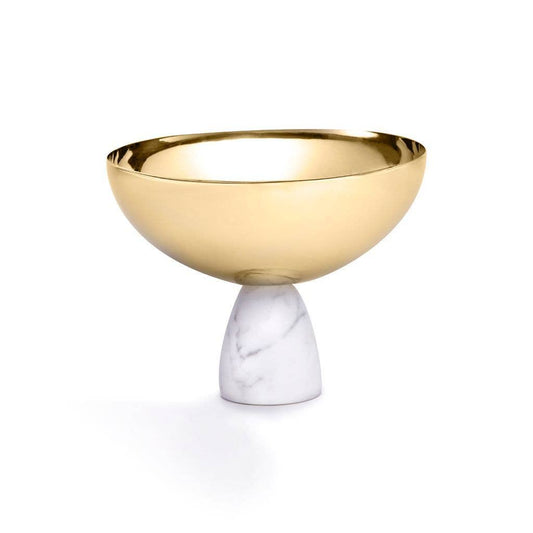 Coluna Nut Bowl Marble & Gold: Carrara Marble/ Gold