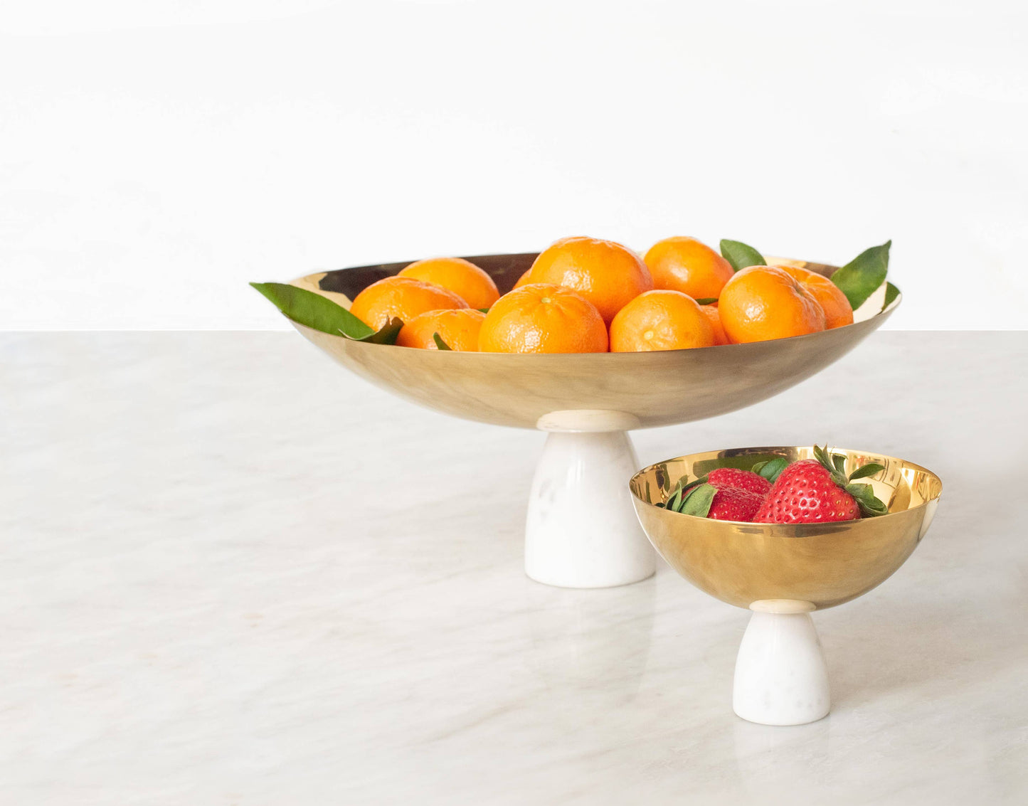 Coluna Nut Bowl Marble and Silver